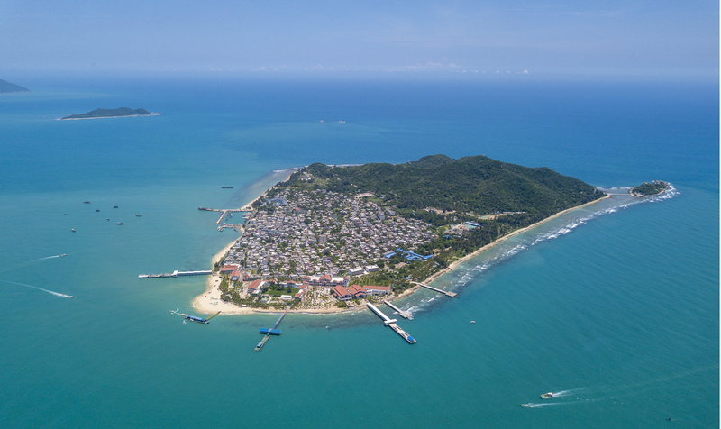 俯瞰西岛渔村。天涯区委宣传部供图