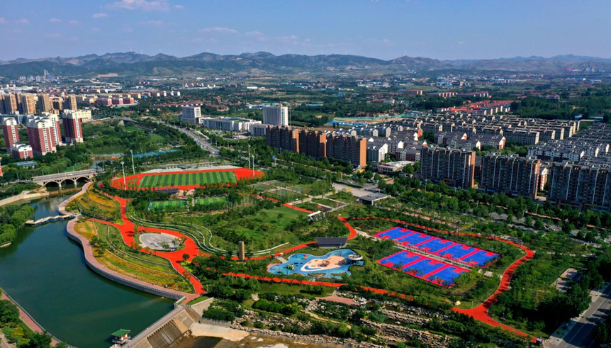 图为淄川区体育公园