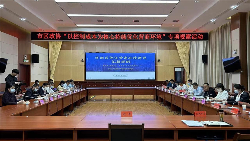 孝感市政协开展“优化营商环境”专项视察活动