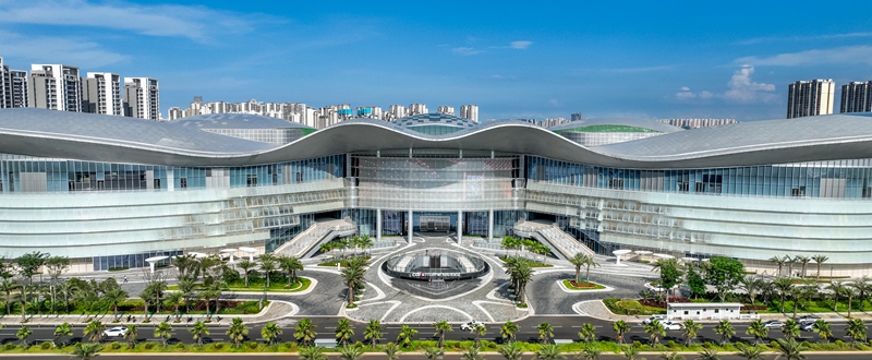 造型别致的cdf海口国际免税城。中国旅游集团供图